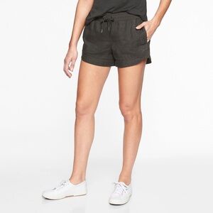 Athleta - Bali Linen Shorts - Olive Green